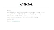 The TikTok ban in India message on website. (Image via writer)